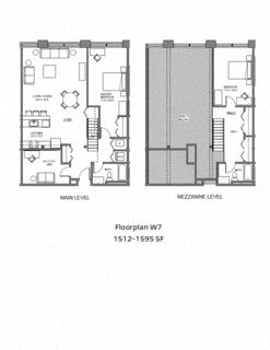 second and third floor floor plans of a renovated apartment